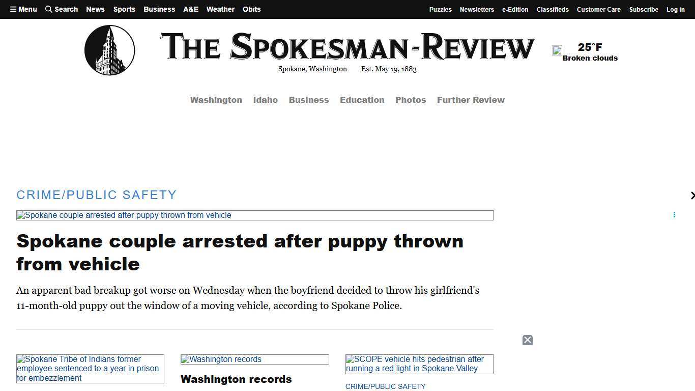 Crime/Public Safety The Spokesman-Review